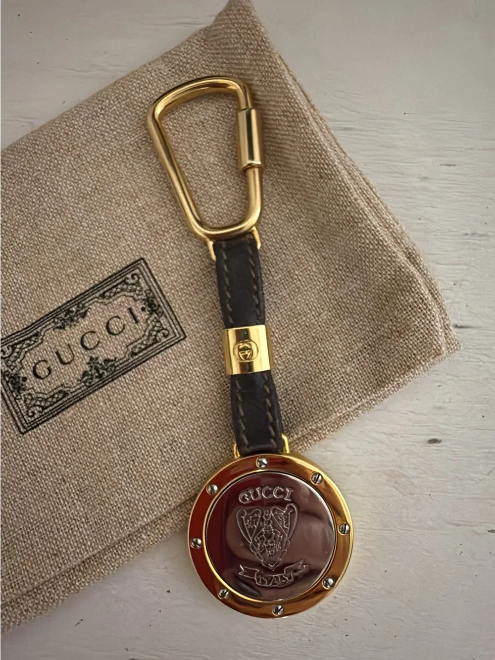 Stunning GUCCI key Chain with dust bag like NEW